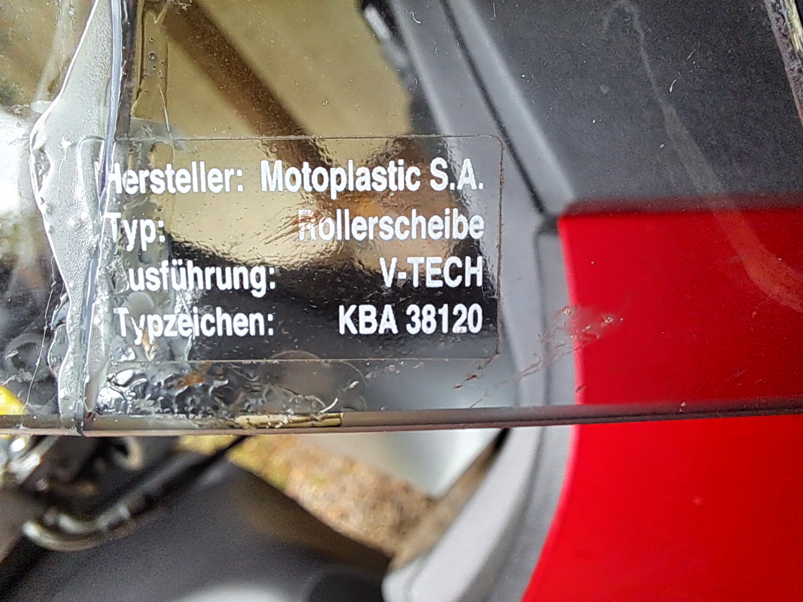 Windschild Typenbezeichnung Foto